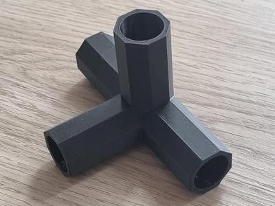 4-point connector fitting for mini greenhouse
