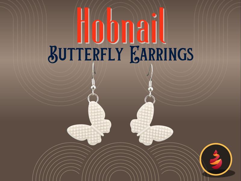 Hobnail Butterfly Earrings