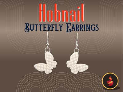 Hobnail Butterfly Earrings