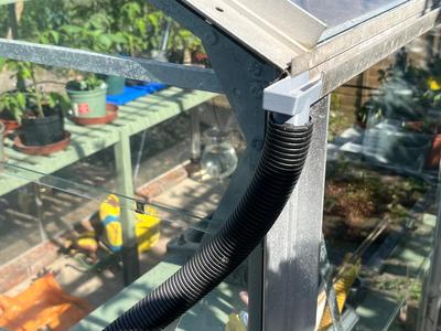 Eden Monarch greenhouse gutter end stop and drain