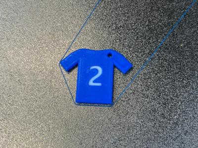 Numbered Shirt Keychains 0-25