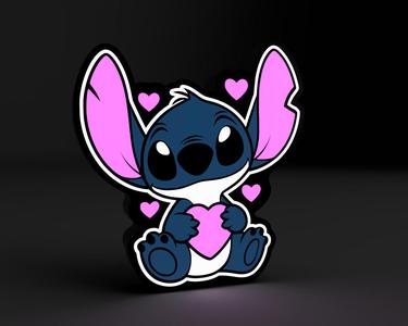 Stitch Love Lightbox |LED Lamp (only 4 colors )