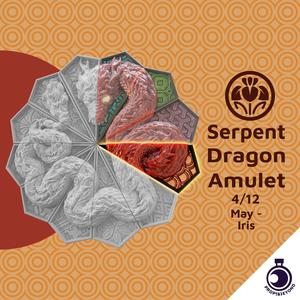 Serpent Dragon Amulet - Satsuki - Iris Shard - May