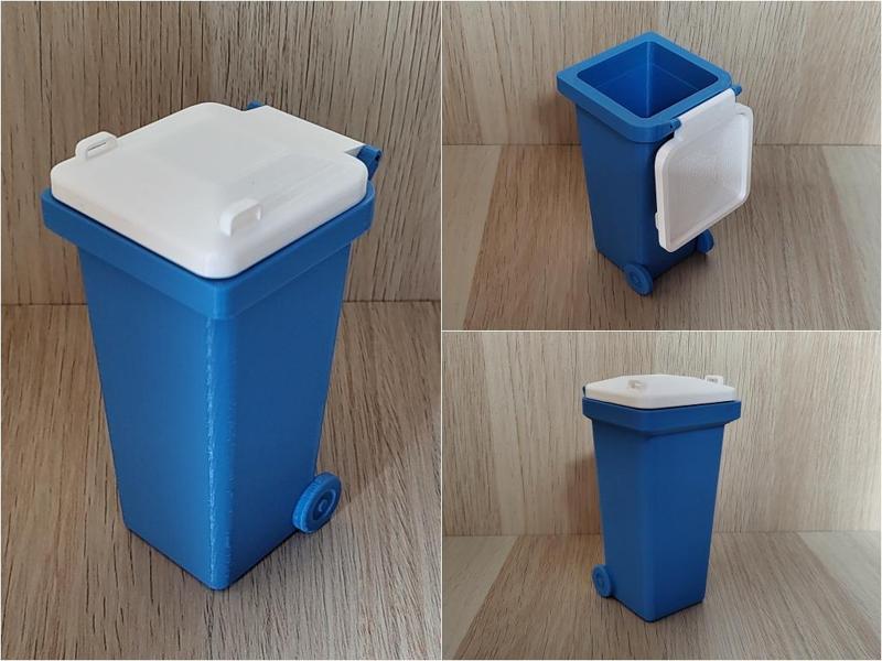 Table storage bin miniature trash