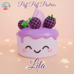 Kawaii Round cake Lila