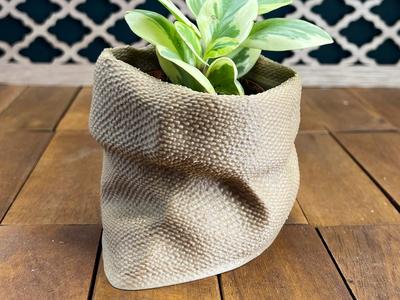 Burlap Sack Indoor Plant pot