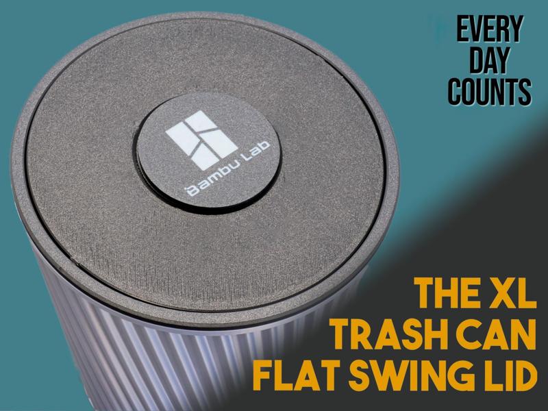 XL Trash Can Flat Swing Lid
