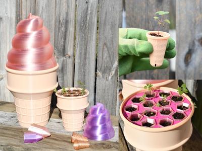 Ice Cream Green House Seed Starter Kit 