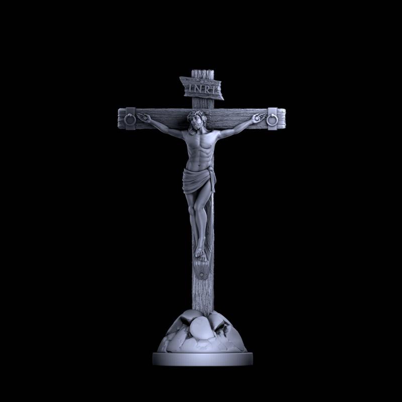 3D model Sculpture of Jesus for 3D printing and CNC