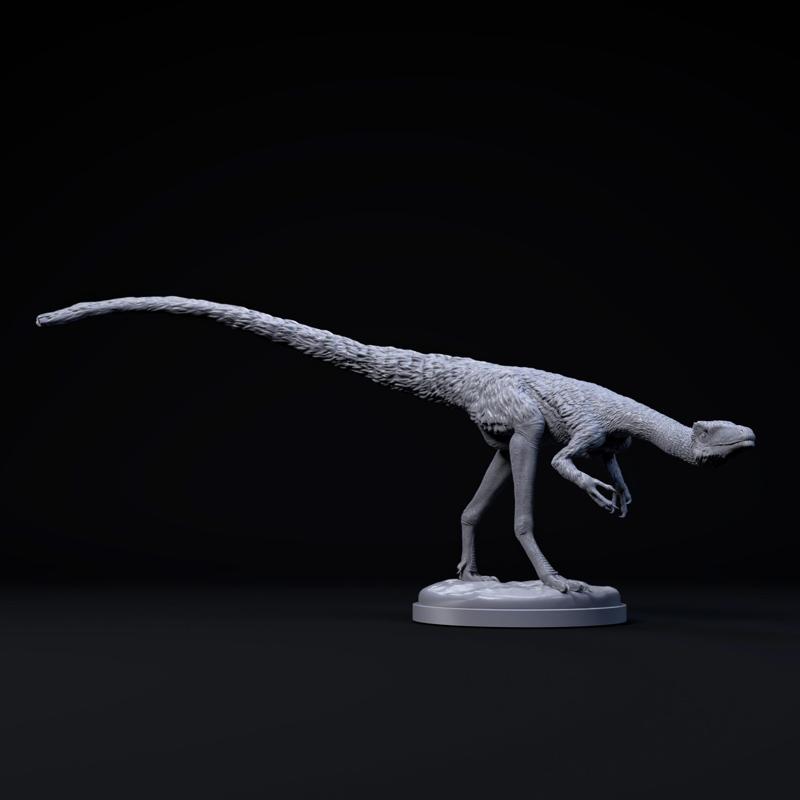Compsognathus sneaking eating 1-6 scale pre-supported FREE dinosaur