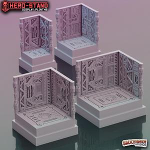 Hero-Stand Display Plinths - Gothic Factory (Square)