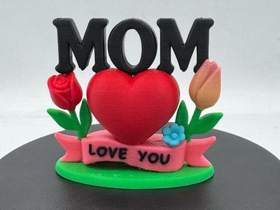 Mother's Day Heart and Flowers