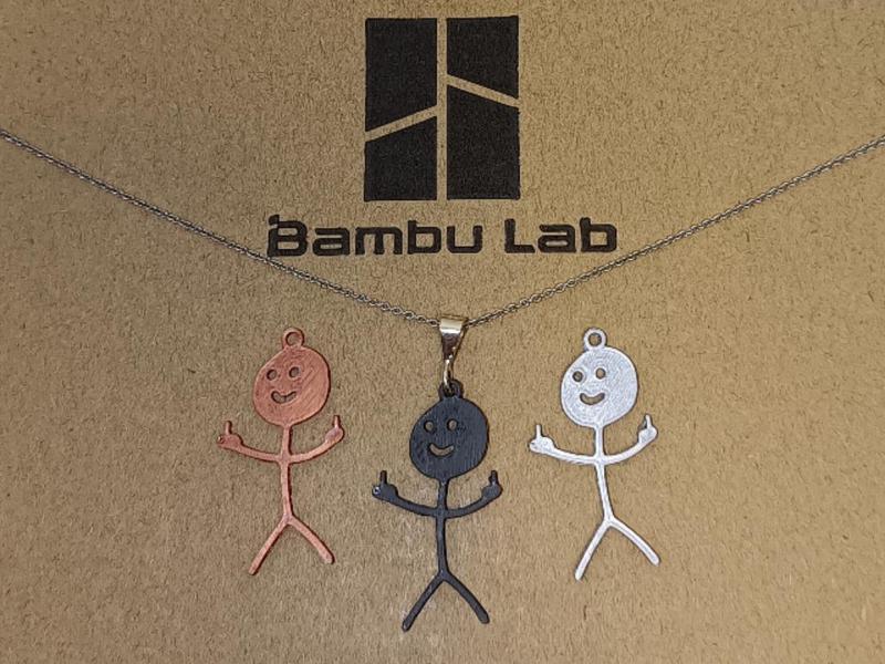 Middle Finger Guy Necklace/Pendant