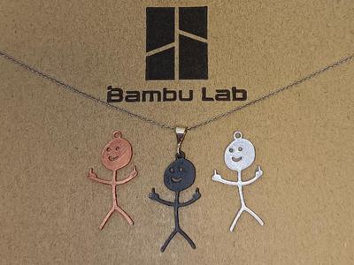 Middle Finger Guy Necklace/Pendant
