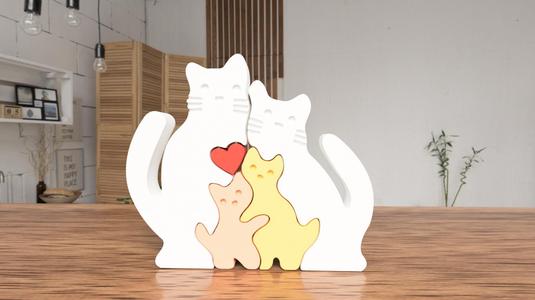 Cat Family Decoration | 4 components