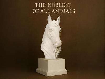 Horse Animal Head Sculpture Decor Figurine