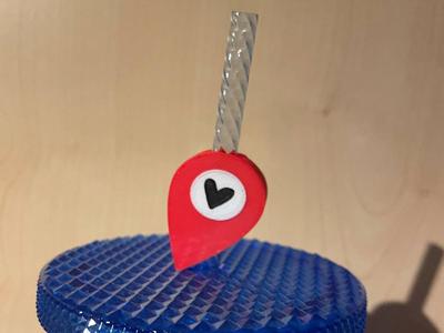 Pin Drop Straw Topper