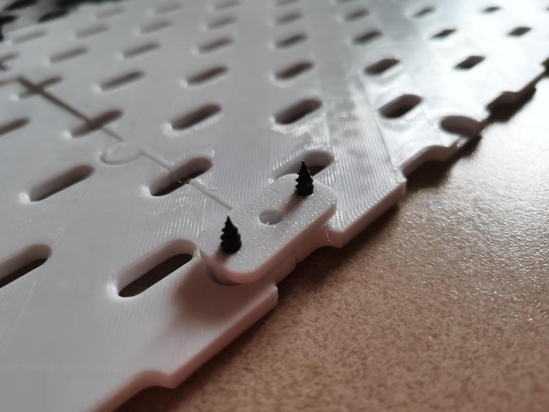 IKEA Skadis 5mm Connector/brace, a Wireless Joining Version for IKEA Pegboard. Connector/Support Foot