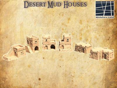 Desert Mud Houses Tabletop Terrain 28 MM
