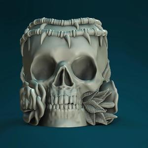 Tango Skull Planter - STL Format 3D Printable Ready File
