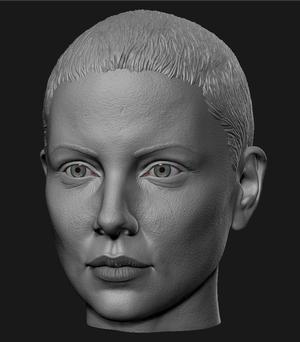 Charlize Theron Furiosa head