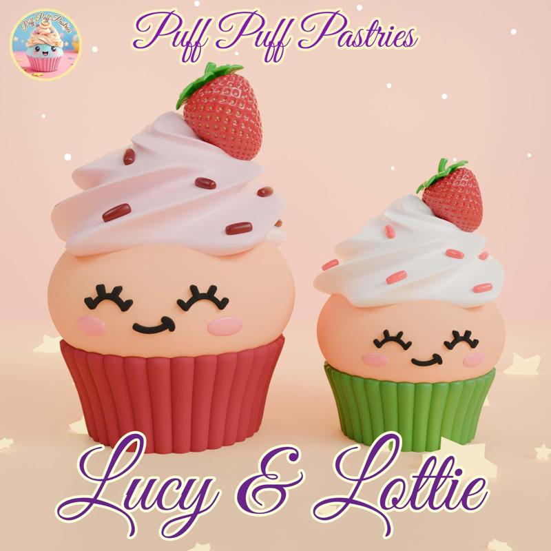 Kawaii Cupcake Lucy and Lottie