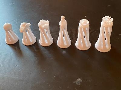 Chess set - spiral design