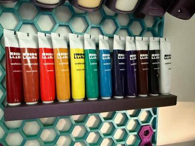 acrylic paint tube rack HSW honeycomb storage wall