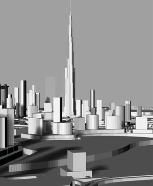 DUBAI, Skyline 3d map