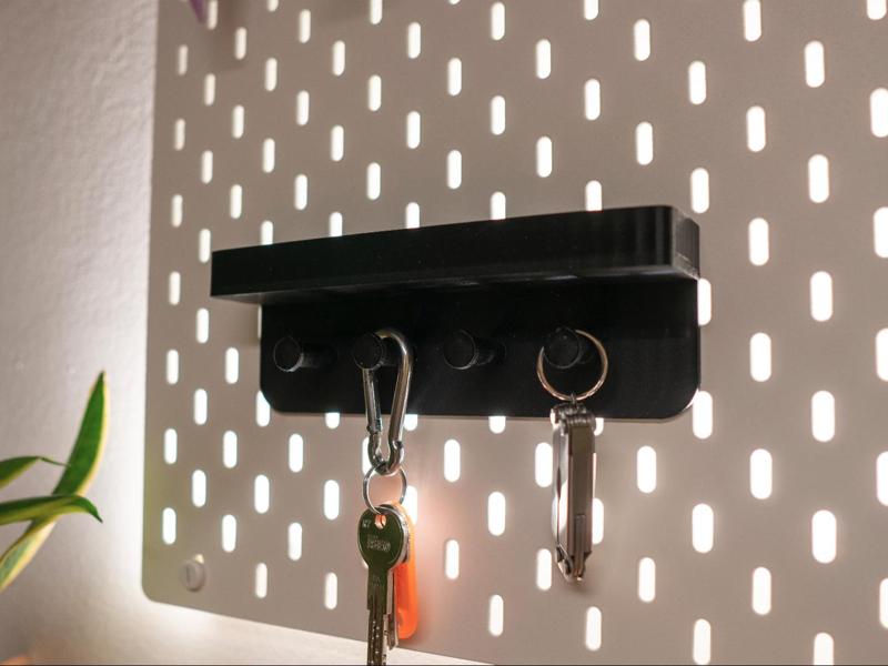 Skadis Peg Key Holder with Tray