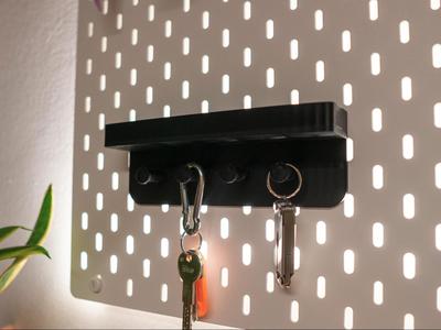 Skadis Peg Key Holder with Tray