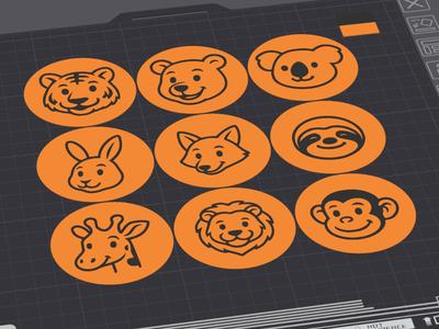 Free Use SVGs - Animal Faces