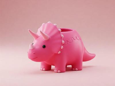 Triceratops Pen Holder