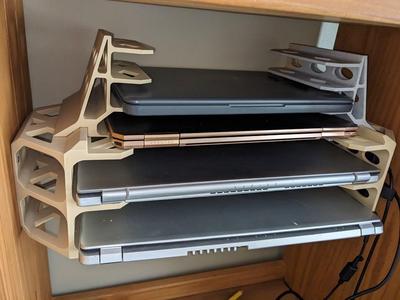 laptop storage shelving unit for desk
