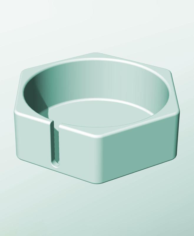 CH162-60-S Modular stacking slotted container for home decor