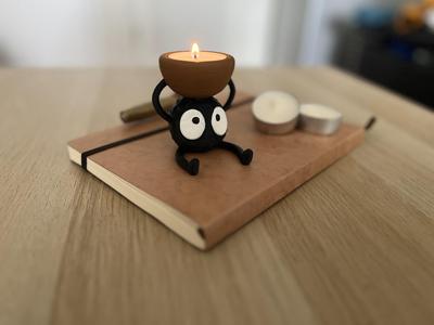 Susuwatari (Soot Sprite) Tea Candle Holder 