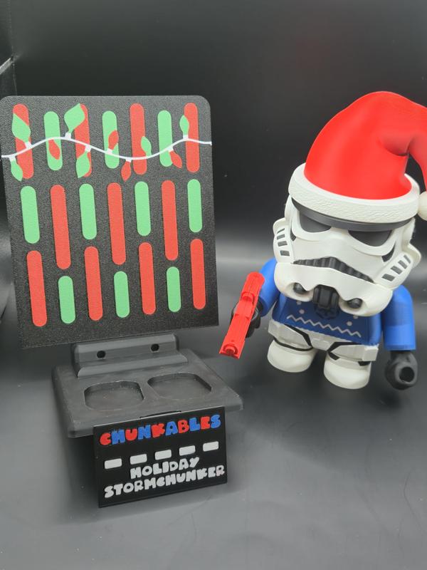 Holiday Stormchunker Multicolor Nameplates and Backer