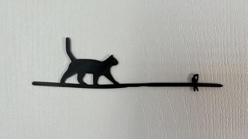 Cat On A Line Wall Art