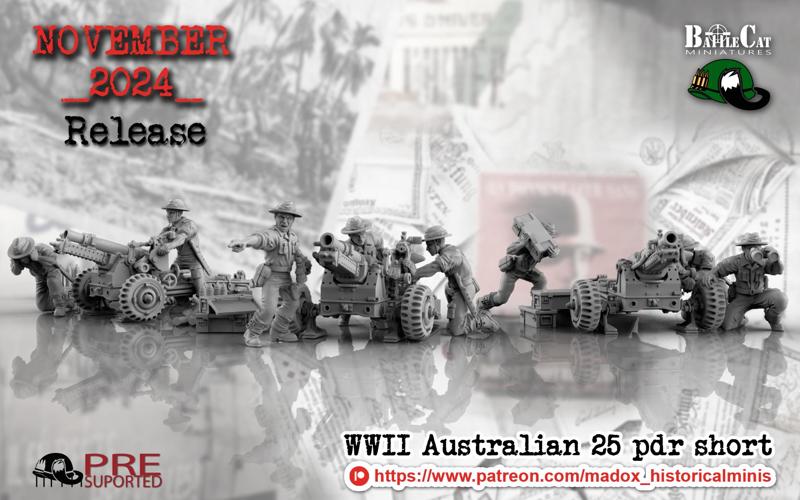 WWII Australian 25 pdr short cannon