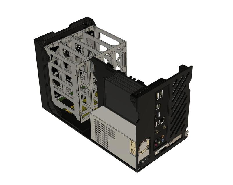 4-Bay ITX NAS Case with Flex-ATX PSU