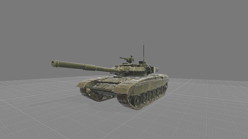 Modern Battle Tank 3D Model