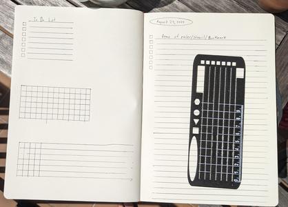 Line and Grid Stencil Bookmark