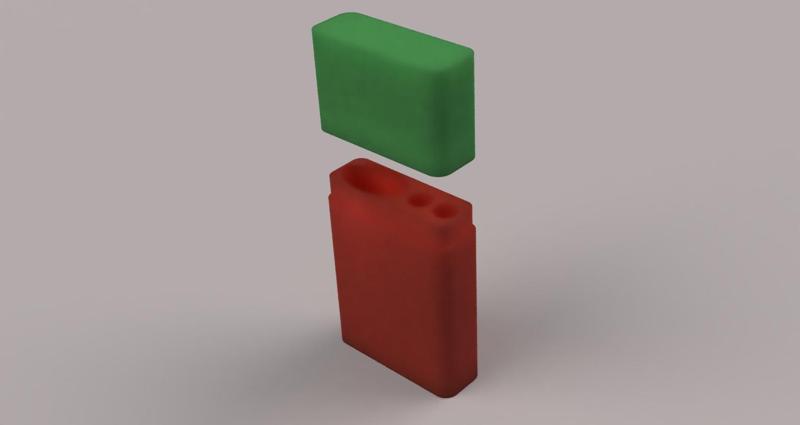 Compact Cigarette and Lighter Case