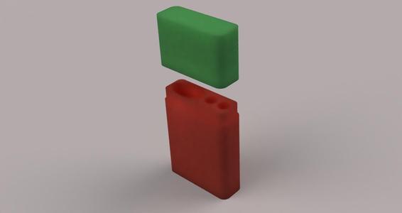 Compact Cigarette and Lighter Case