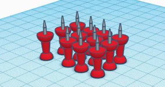 pin to cardboard 12pc