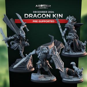 Arbiter Miniatures December 2024 Dragon Kin Presupported