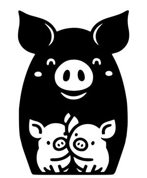 Happy piggy 6 (two colours)