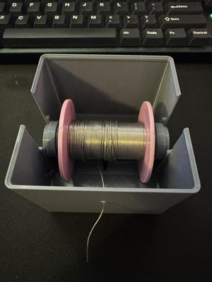 Gridfinity stackable weller solder spool holder - Extended shaft