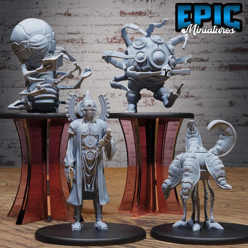 Hierarch Drone Set / Tentacle Monster / Mechanic Construction / Clockwork Spell Warrior / Telepathic Creature Encounter