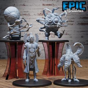 Hierarch Drone Set / Tentacle Monster / Mechanic Construction / Clockwork Spell Warrior / Telepathic Creature Encounter